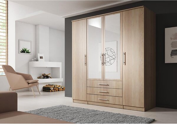 Šatní skříň Svalga 4D (dub sonoma). Akce -17%