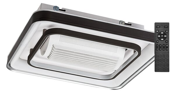 Rabalux SMART Černé stropní LED svítidlo s ventilátorem Aireon 480x480mm 50W CCT s DO 71341