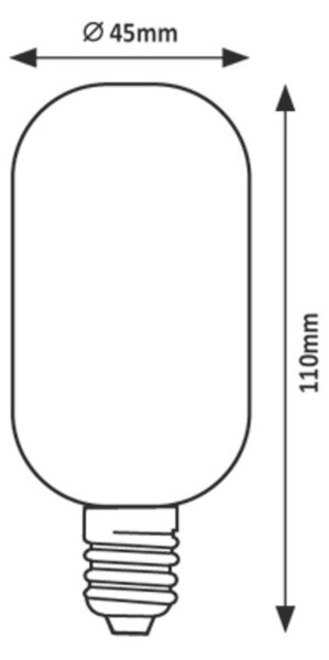 Rabalux LED žárovka Filament jantar T45 4W E27 79008