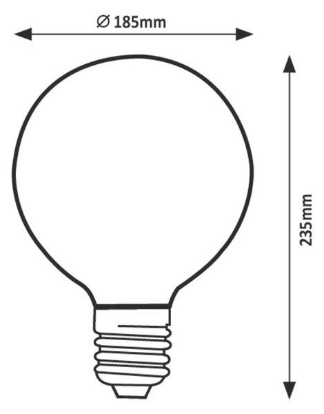 Rabalux LED žárovka Filament jantar G188 4W E27 79076