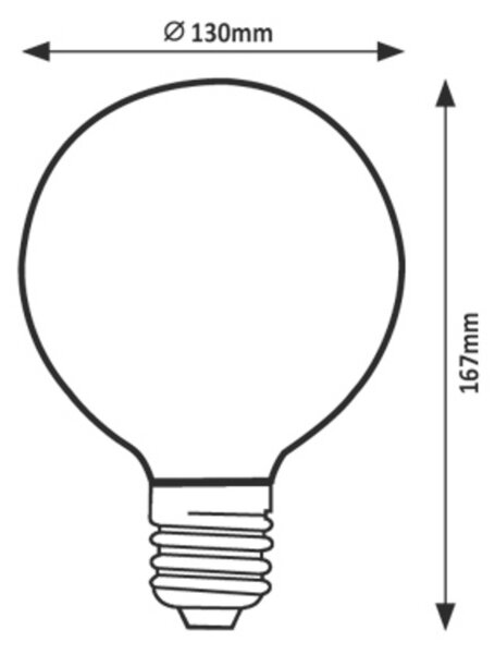 Rabalux LED žárovka Filament G125 3W E27 79027