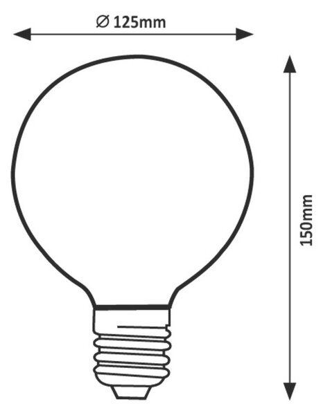 Rabalux LED žárovka Filament G125 5W E27 79075