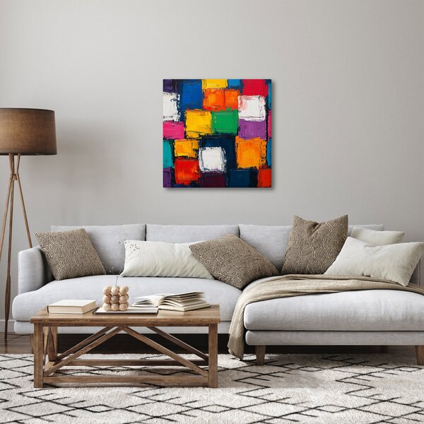 Obraz - Malba barevných čtverců (30x30 cm)