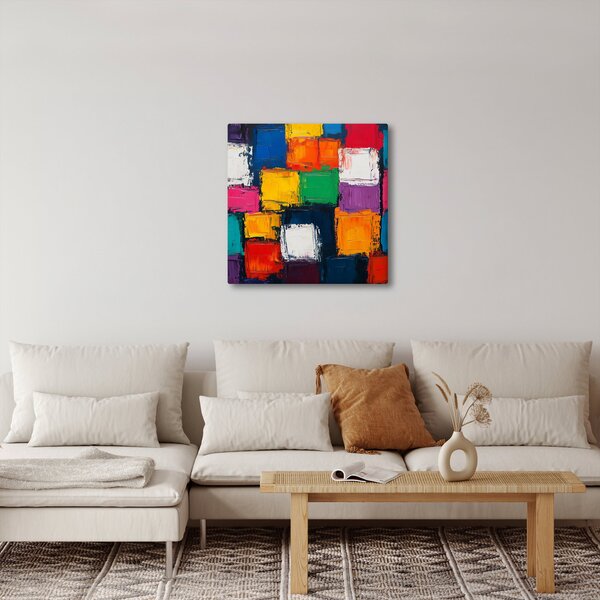 Obraz - Malba barevných čtverců (30x30 cm)