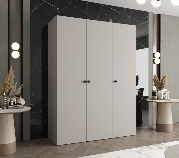 Šatní skříň 150 cm Parna 1 (kašmír + černá)