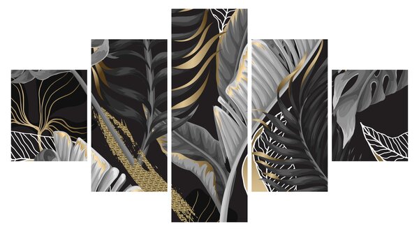 Obraz - Zlatá džungle (125x70 cm)