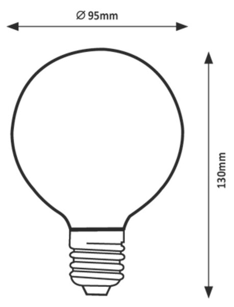 Rabalux SMART WiFi RGBW LED žárovka Filament G95 4W E27 1989