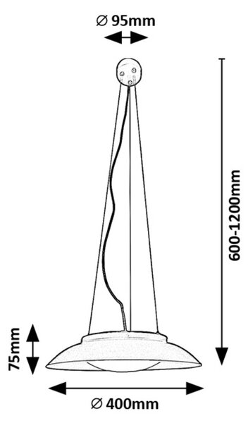 Rabalux Černo-zlaté závěsné LED svítidlo Hafsa 400mm 24W 72134