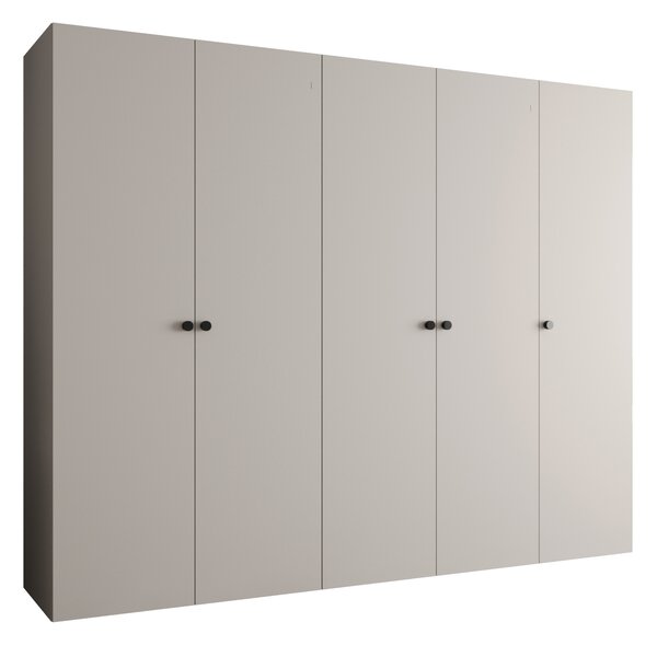 Šatní skříň 250 cm Parna 1 (kašmír + černá)