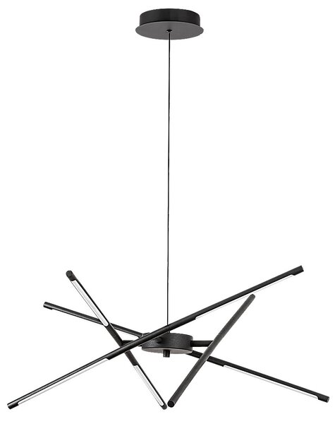 Rabalux Černé závěsné LED svítidlo Henli 760mm 30W 72237