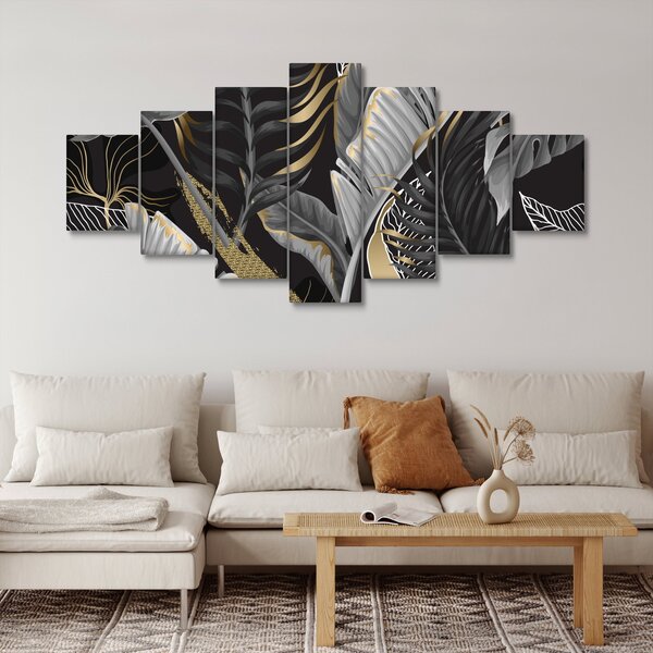 Obraz - Zlatá džungle (210x100 cm)