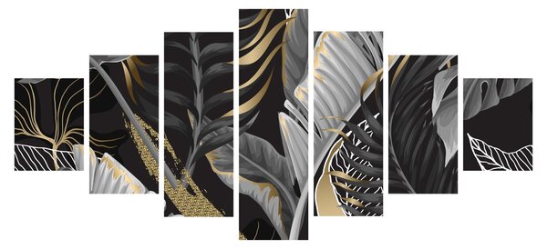 Obraz - Zlatá džungle (210x100 cm)