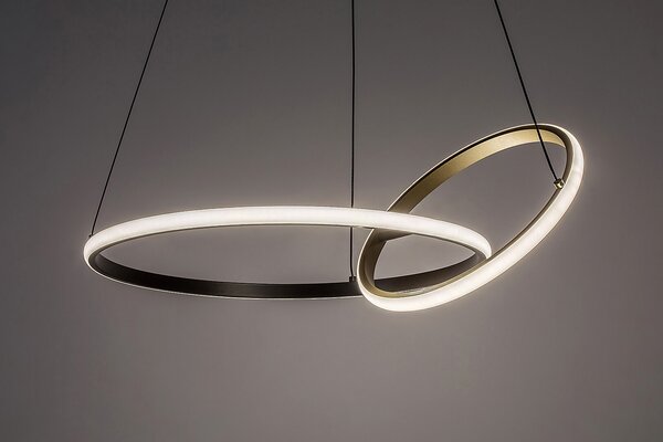 Rabalux Černo-zlaté závěsné LED svítidlo Emilion 620mm 36W 72296
