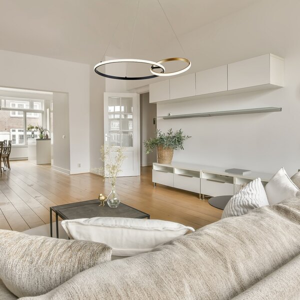 Rabalux Černo-zlaté závěsné LED svítidlo Emilion 620mm 36W 72296