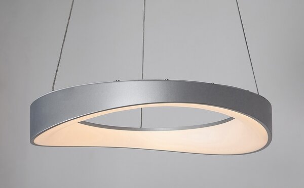Rabalux Stříbrné závěsné LED svítidlo Iliana 520mm 56W 72236