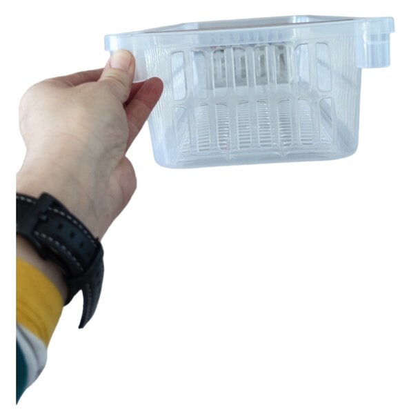 Usporadejto.cz Úložný koš, box a organizér extra hluboký 50cm x 20cm INVA, transparentní