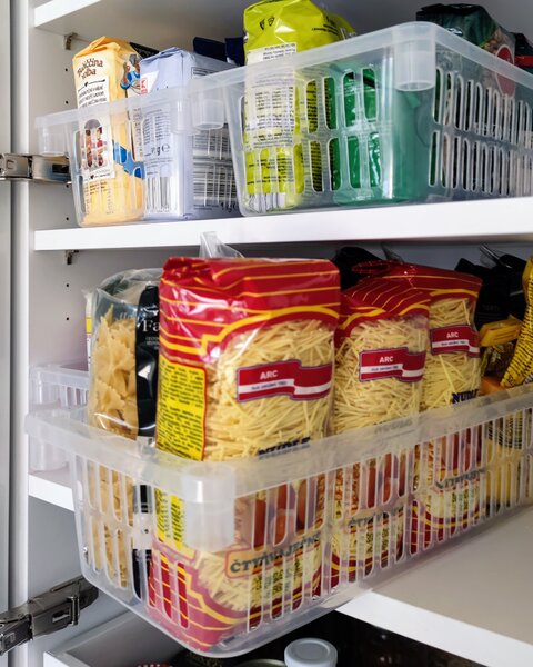 Usporadejto.cz Úložný koš, box a organizér extra hluboký 50cm x 20cm INVA, transparentní