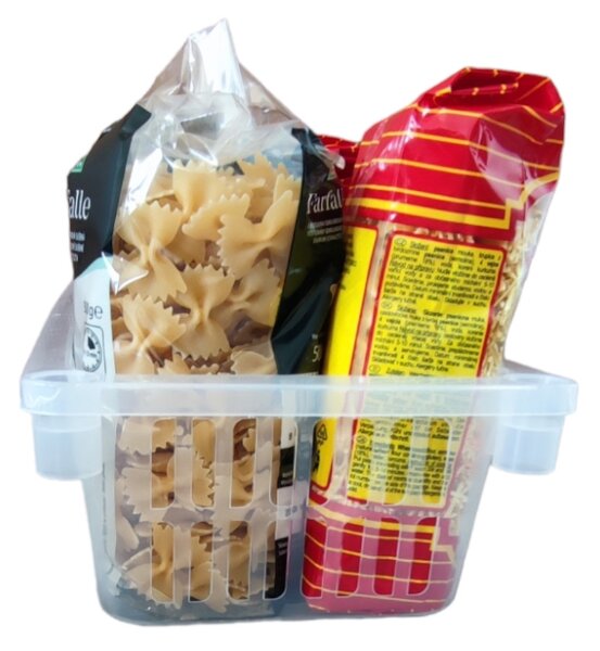 Usporadejto.cz Úložný koš, box a organizér extra hluboký 50cm x 20cm INVA, transparentní