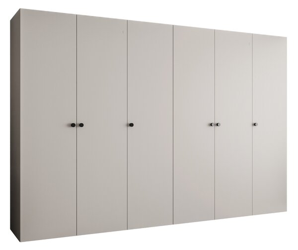 Šatní skříň 300 cm Parna 1 (kašmír + černá)