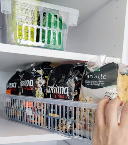 Usporadejto.cz Úložný koš, box a organizér extra hluboký 50cm x 20cm INVA, transparentní