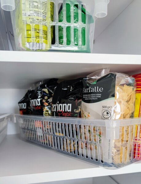 Usporadejto.cz Úložný koš, box a organizér extra hluboký 50cm x 20cm INVA, transparentní