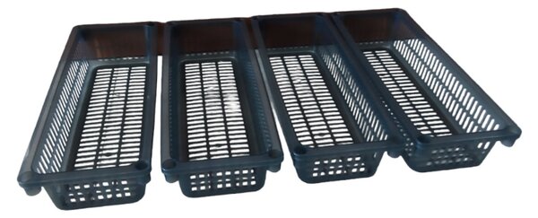 Usporadejto.cz Úložný koš, box a organizér extra hluboký 50cm x 20cm INVA, šedý