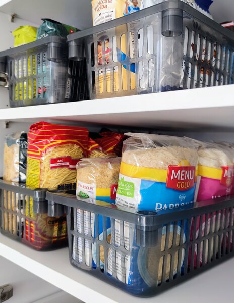 Usporadejto.cz Úložný koš, box a organizér extra hluboký 50cm x 20cm INVA, šedý