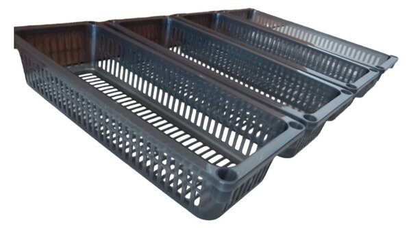Usporadejto.cz Úložný koš, box a organizér extra hluboký 50cm x 20cm INVA, šedý