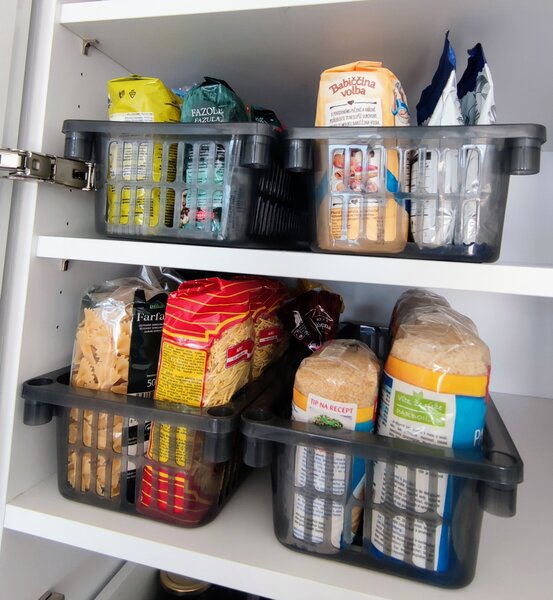 Usporadejto.cz Úložný koš, box a organizér extra hluboký 50cm x 20cm INVA, šedý