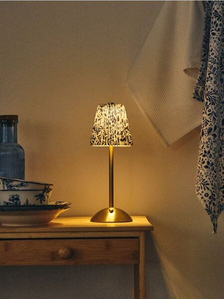 Sinsay - Stolní lampa se vzorovaným stínidlem - zlatá