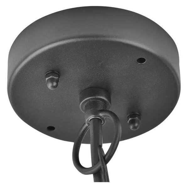 EMOS Černý zahradní závěsný lustr Salvia pro žárovku E27 ZGD070P