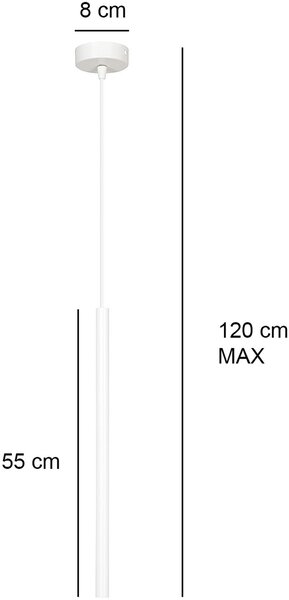 Emibig Selter závěsné svítidlo 1x8 W černá 552/1