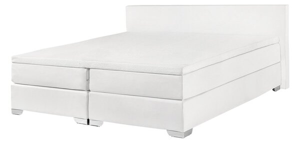HezkýNábytek.cz Manželská postel Boxspring 180 cm PREMIER (s matracemi) (bílá). 1007429