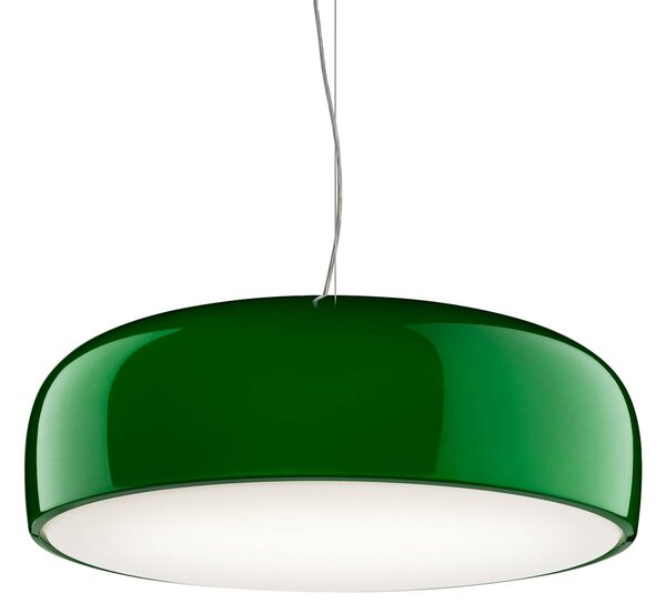 FLOS Závěsné svítidlo Smithfield S v zelené barvě, stmívatelný, Zelená, Obývací pokoj / jídelna, Hliník, Design