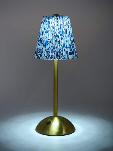 Sinsay - Stolní lampa se vzorovaným stínidlem - zlatá