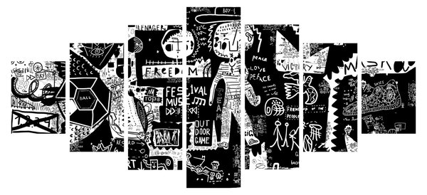Obraz - Graffiti (210x100 cm)