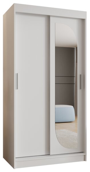 Šatní skříň 100 cm Lulu (bílá). Akce -21%