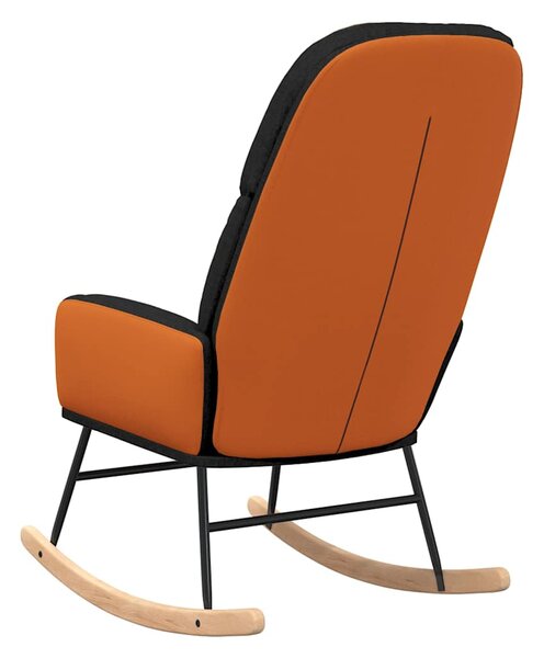 Houpací křeslo černé textil 341048