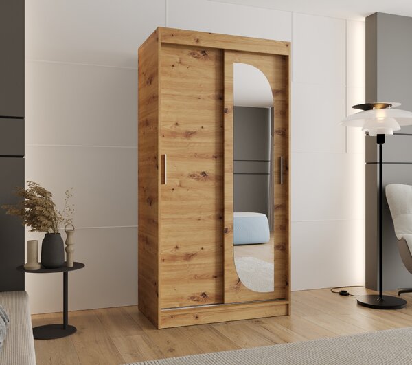 Šatní skříň 100 cm Lulu (dub artisan). Akce -21%