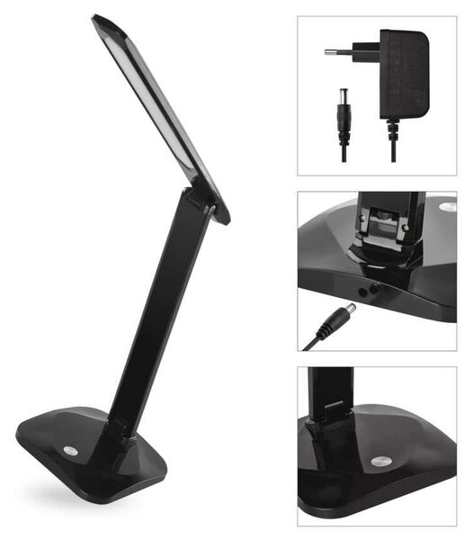 EMOS Černá LED stolní lampička Chase 7,2W Z7619B