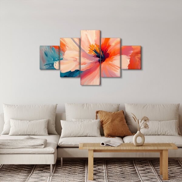 Obraz - Malovaný květ (125x70 cm)