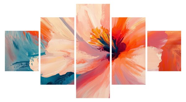 Obraz - Malovaný květ (125x70 cm)