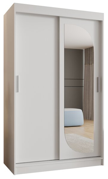 Šatní skříň 120 cm Lulu (bílá). Akce -21%