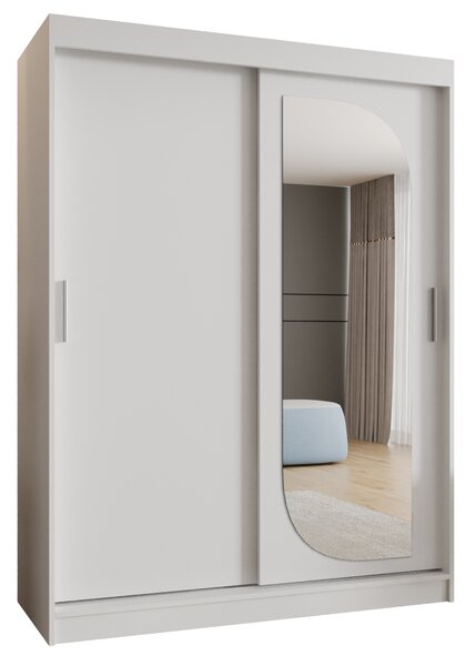 Šatní skříň 150 cm Lulu (bílá). Akce -21%