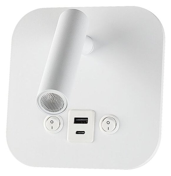 LED Solution Bílé nástěnné LED svítidlo s USB/PD nabíjením 8W 240026