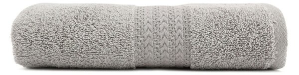Šedý bavlněný ručník Amy, 50 x 90 cm