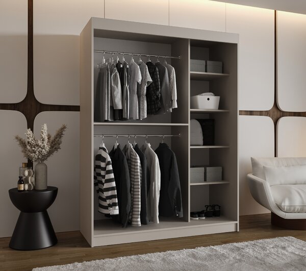 Šatní skříň 150 cm Lulu (kašmír). Akce -21%