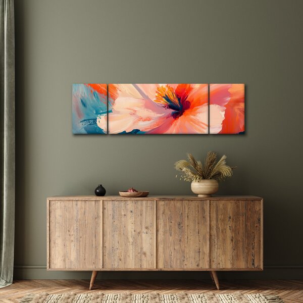 Obraz - Malovaný květ (170x50 cm)