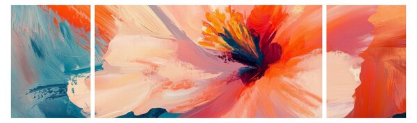 Obraz - Malovaný květ (170x50 cm)
