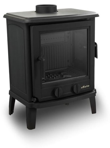 Krbová kamna NORDflam BRENO s bočním přikládáním, 10 kW, černá